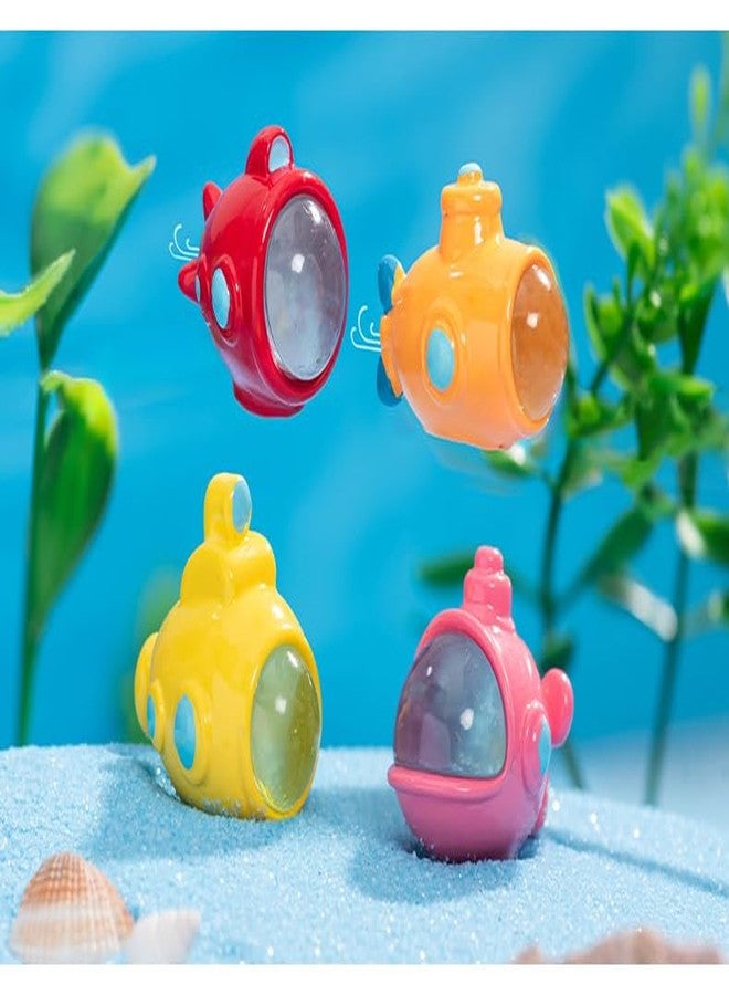 WinldMonmo 4 Pcs Miniature Underwater Submarine Resin Figurines - Creative Marine Landscape Decor for Aquariums, Fish Tanks, and Desktop Accessories - Cute Ocean-Themed Ornaments for Various Occasions - Image 2